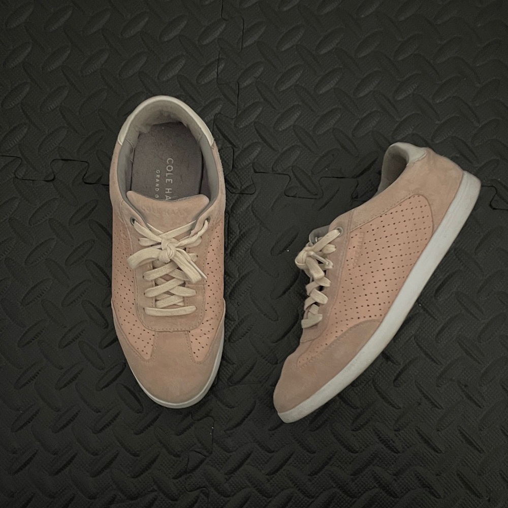 Cole Haan women's Beige Suede Sneakers